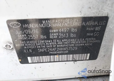 2017 Hyundai Sonata from USA, damaged, VIN 5NPE24AF2HH457529